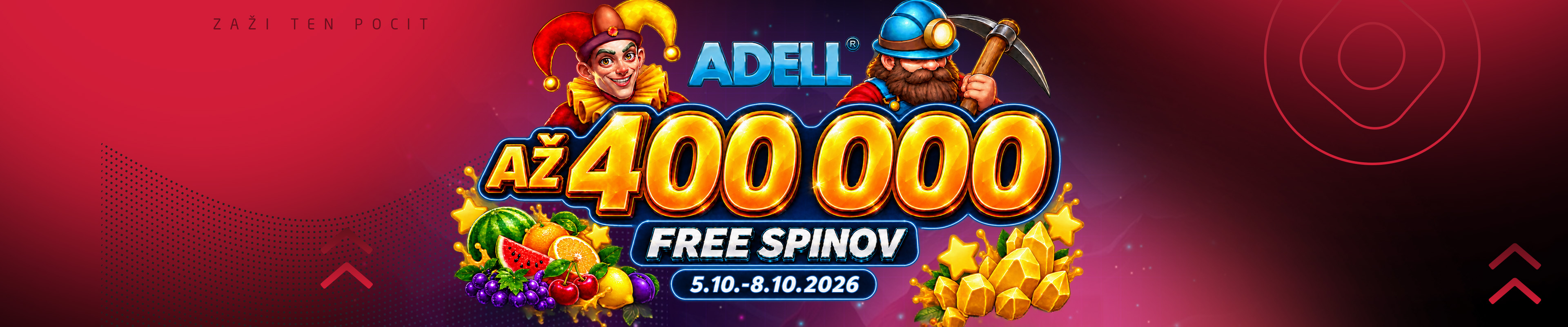 Rozdávame až 400 000 free spinov